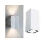 Paulmann 943.30 LED Wandleuchte Flame IP44 eckig 58x75mm 3000K 2x3,5W 2x260lm 230V Weiß Aluminium 
