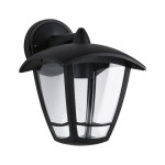 Paulmann 943.92 Außenwandleuchte Classic Curved IP44 164x190mm max. 12W 230V Klar#Schwarz Kunststoff 