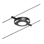 Paulmann 944.19 CorDuo LED Seilsystem RoundMac Einzelspot 200lm 4,5W 3000K 12V Schwarz matt#Chrom 