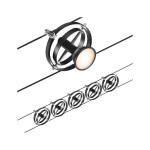 Paulmann 944.40 CorDuo Seilsystem Cardan Basisset GU5,3 max. 5x10W 230/12V Schwarz matt#Chrom 