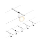 Paulmann 944.58 CorDuo Seilsystem Salt Basisset GU5,3 max. 5x10W 230/12V Weiß matt#Chrom 