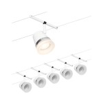 Paulmann 944.61 CorDuo Seilsystem Cone Basisset GU5,3 max. 5x10W 230/12V Weiß matt#Chrom 