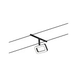 Paulmann 944.86 CorDuo LED Seilsystem Frame Einzelspot 280lm 4,8W 3000K 12V Schwarz matt/Chrom 