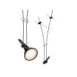 Paulmann 944.89 CorDuo Seilsystem Comet Einzelspot GU5,3 max. 50W dimmbar 12V Schwarz matt 