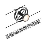 Paulmann 944.94 CorDuo Seilsystem Cardan Basisset GU5,3 max. 8x7,5W 230/12V Schwarz matt 