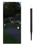 Paulmann 945.37 Plug & Shine LED Pollerleuchte Flarea Einzelleuchte IP65 600 mm 3000K 3,6W 150lm 24V Schwarz Metall 