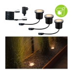 Paulmann 947.17 Plug & Shine LED Bodeneinbauleuchte Floor Basisset insektenfreundlich IP67 2200K 3x4,5W Anthrazit 