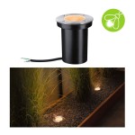 Paulmann 947.32 LED Bodeneinbauleuchte Goldlicht insektenfreundlich IP65 110mm 2200K 4,3W 320lm 230V Edelstahl gebürstet Edelstahl#Kunststoff 