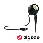 Paulmann 947.69 Plug & Shine LED Gartenstrahler Smart Home Zigbee 3.0 Kikolo IP65 RGBW+ 6,2W Anthrazit 