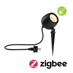 Paulmann 947.70 LED Gartenstrahler Smart Home Zigbee 3.0 Kikolo insektenfreundlich IP65 90mm Tunable Warm 6,2W 400lm 230V 80° Anthrazit Kunststoff#Aluminium 