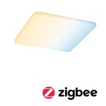 Paulmann 953.84 VariFit LED Einbaupanel Smart Home Zigbee 3.0 Veluna IP44 eckig 185x185mm 15W 1000lm Tunable White Satin dimmbar 