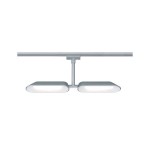 Paulmann 954.69 URail LED Schienenspot Dipper Einzelspot 2x650lm 2x8W 2700K dimmbar 230V Chrom matt#Weiß 