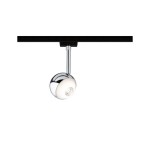 Paulmann 968.07 URail LED Schienenspot Capsule II Einzelspot 440lm 6,3W 2700K dimmbar 230V Schwarz matt#Chrom 