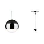 Paulmann 968.08 URail LED Pendel Capsule II 400lm 6,3W 2700K dimmbar 230V Schwarz matt#Chrom 