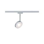 Paulmann 968.91 URail LED Schienenspot Discus Einzelspot 375,6lm 5,3W 2700K dimmbar 230V Chrom matt/Chrom 