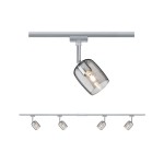 Paulmann 968.99 URail Schienenspot Blossom Basisset G9 max. 4x10W dimmbar 230V Chrom matt#Chrom#Rauchglas 