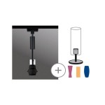 Paulmann 969.19 URail Pendel 2Easy E27 max. 20W dimmbar 230V Schwarz matt#Chrom 