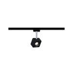 Paulmann 969.23 URail LED Schienenspot Cube Einzelspot 540lm 8W 2700K dimmbar 230V Schwarz matt#Chrom 