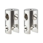 Paulmann 978019 WS L&E Seilklotz Seilsysteme 2er Pack max.150W/Stange max.300W Chrom 12V Met 