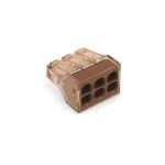 Wago 773-606 Verbindungsdosenklemme für eindrähtige Leiter max. 4mm² 50 Stück 