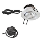 EVN P-LED Einbauleuchte 230V 3000K alu/pol 
