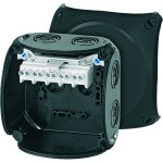 Hensel KF 0404 B Kabelabzweigkasten 1,5-4 qmm 6 qmm 1phasig, 5polig, schwarz 