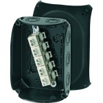 Hensel KF 1010 B Kabelabzweigkasten 2,5-10 qmm 3ph., 16 qmm 1ph., 5pol., schwarz 