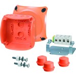 Hensel FK 0404 Kabelabzweigkasten mit Funktionserhalt, 1,5 bis 4 qmm, 5polig, Thermoplast 