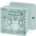 Hensel DE 9345 Kabelabzweigkasten 1,5-4 qmm 3phasig, 6 qmm 1phasig, 5pol. Klemme 