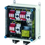 Hensel Mi PV 2233 PV-Generatoranschlusskasten, mit ÜSE, 3xPV-Strang auf 3xWR-Eing. mit Schalter 