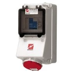 Mennekes 7165 Wanddose 63A 5p 6h 400V IP44 