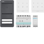 Elcom HOME Set aud AP 2WE polarweiß glänzend/anthrazit REP102Y 