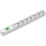 Bachmann 333.405 19 Zoll Steckdosenleiste 7-fach mit Schalter alu 
