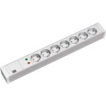 Bachmann 333.604 19 Zoll Steckdosenleiste 7-fach PVC 7x Schutzkontakt 1xÜSS 