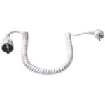 Bachmann 672.281 Schutzkontakt-Spiralverlängerung 4 Meter weiß 