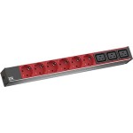 Bachmann 800.2333 Steckdosenleiste 6x Schutzkontakt rot 