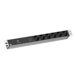 Bachmann 800.3933 Steckdosenleiste 19Z 1HE VM 6xCEE7/3 