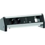 Bachmann 902.0182 Steckdoseneinheit Desk1 schwarz 2x Schutzkontakt USB 1x Custom Modul 