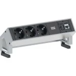 Bachmann 902.301 Steckdoseneinheit 3x Schutzkontakt 1xCat6+USB 