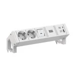 Bachmann 902.3203 Steckdosenleiste DESK2 white 2xCEE7/3 