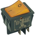 Bachmann 924.098 Einbau-Wippenschalter schwarz/gelb 16(8)A 250V 2-polig 