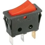 Bachmann 924.112 Einbau-Wippenschalter schwarz/rot 16(8)A 250V 1-polig 