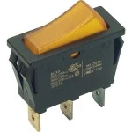 Bachmann 924.113 Einbau-Wippenschalter schwarz/gelb 16(8)A 250V -polig 