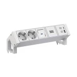 Bachmann 937.404 Steckdosenleiste DESK2 ALU WHITE 