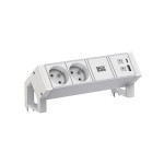 Bachmann 937.408 Steckdosenleiste DESK2 ALU WHITE 