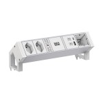 Bachmann 937.425 Steckdosenleiste DESK2 ALU WHITE 