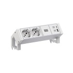 Bachmann 937.427 Steckdosenleiste DESK2 ALU WHITE 