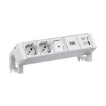 Bachmann 937.428 Steckdosenleiste DESK2 ALU WHITE 