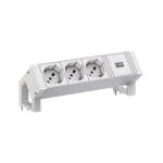 Bachmann 937.429 Steckdosenleiste DESK2 ALU WHITE 