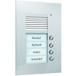 TCS PUK04/1-EN Audio Außenstation Serie PUK 4 Klingeltasten (rechtsbündig) 1-spaltig UP silber 